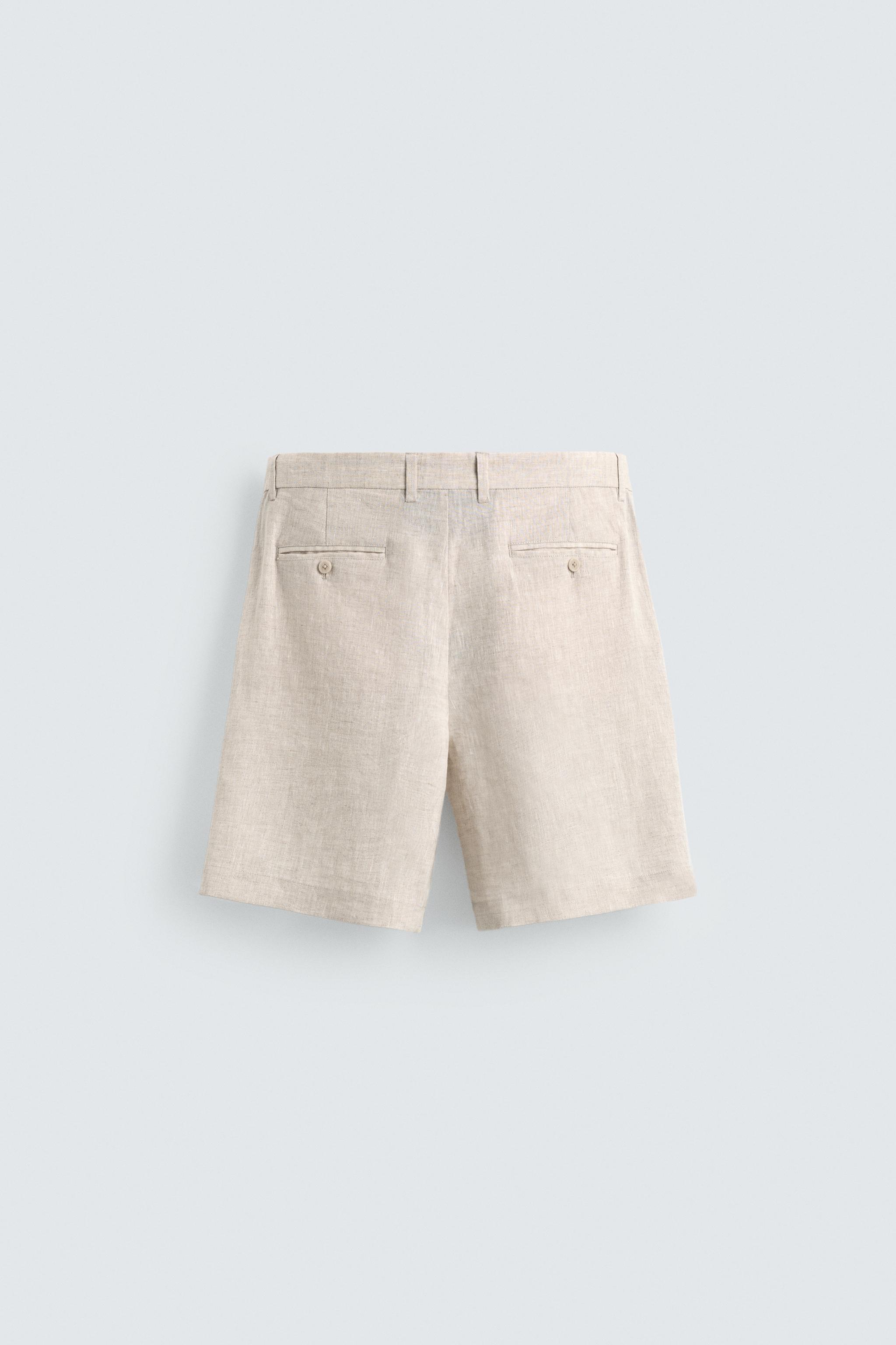 SHORT REGULAR FIT 100% LIN